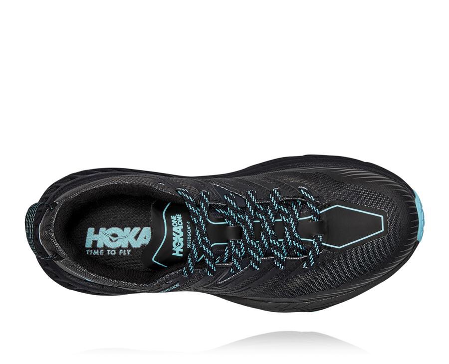 Trail Shoes Womens - Hoka One One Speedgoat 4 GORE-TEX - Black - GEBNPHI-90